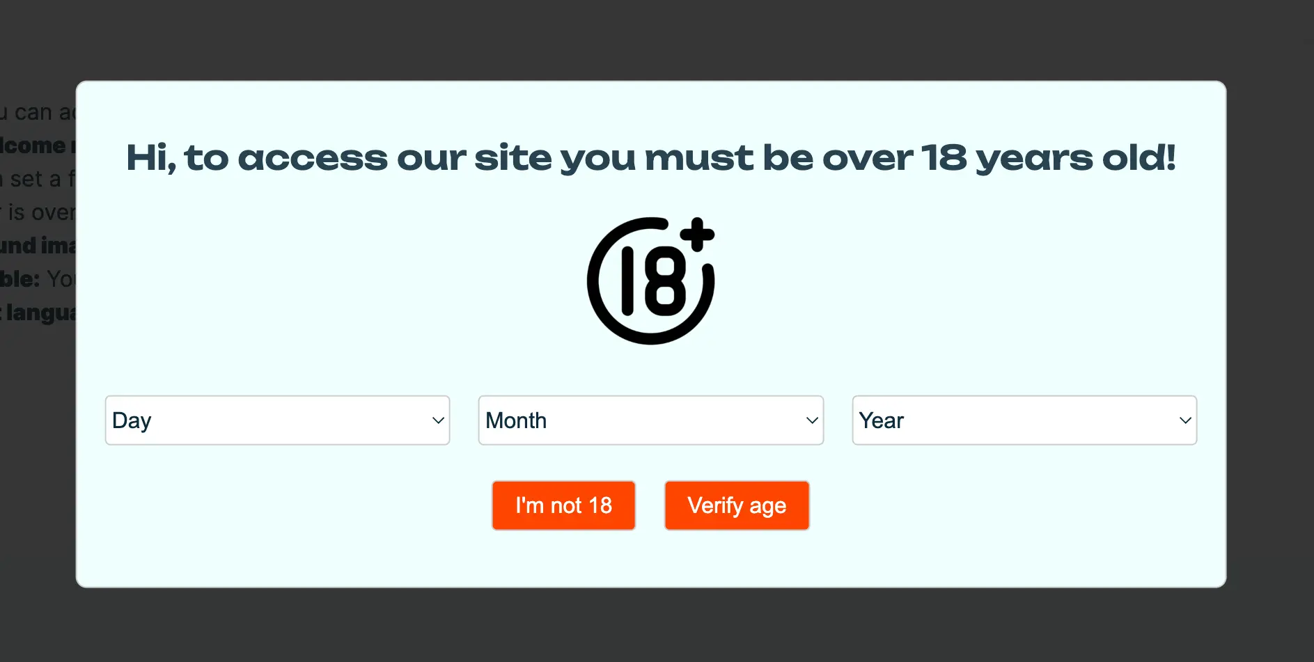 Age restriction