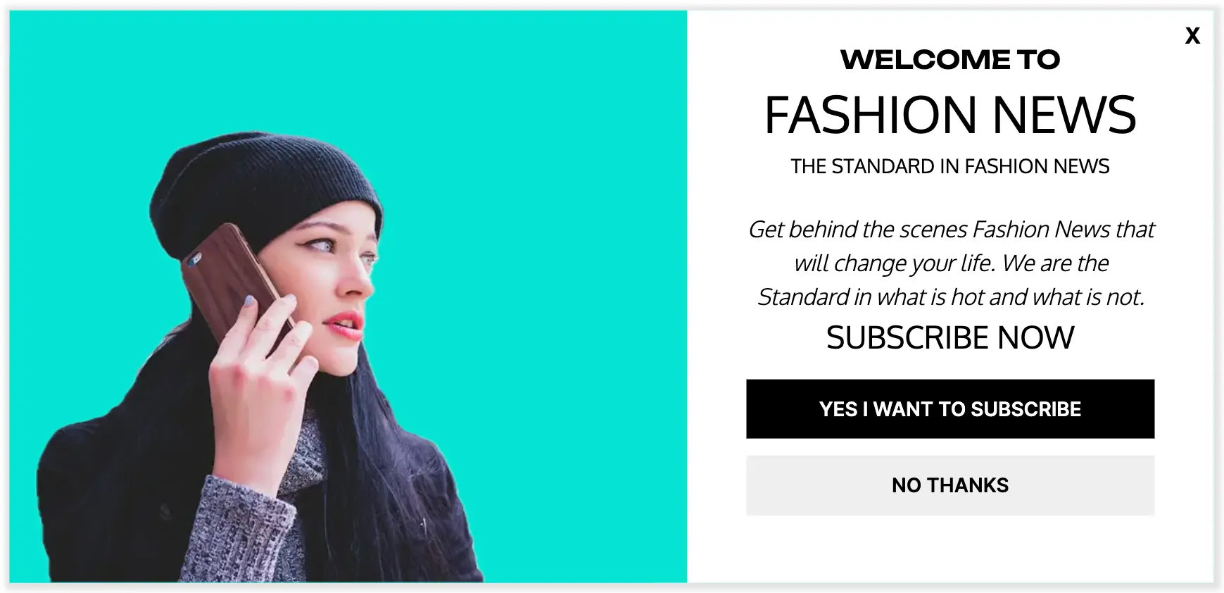 fashion popup